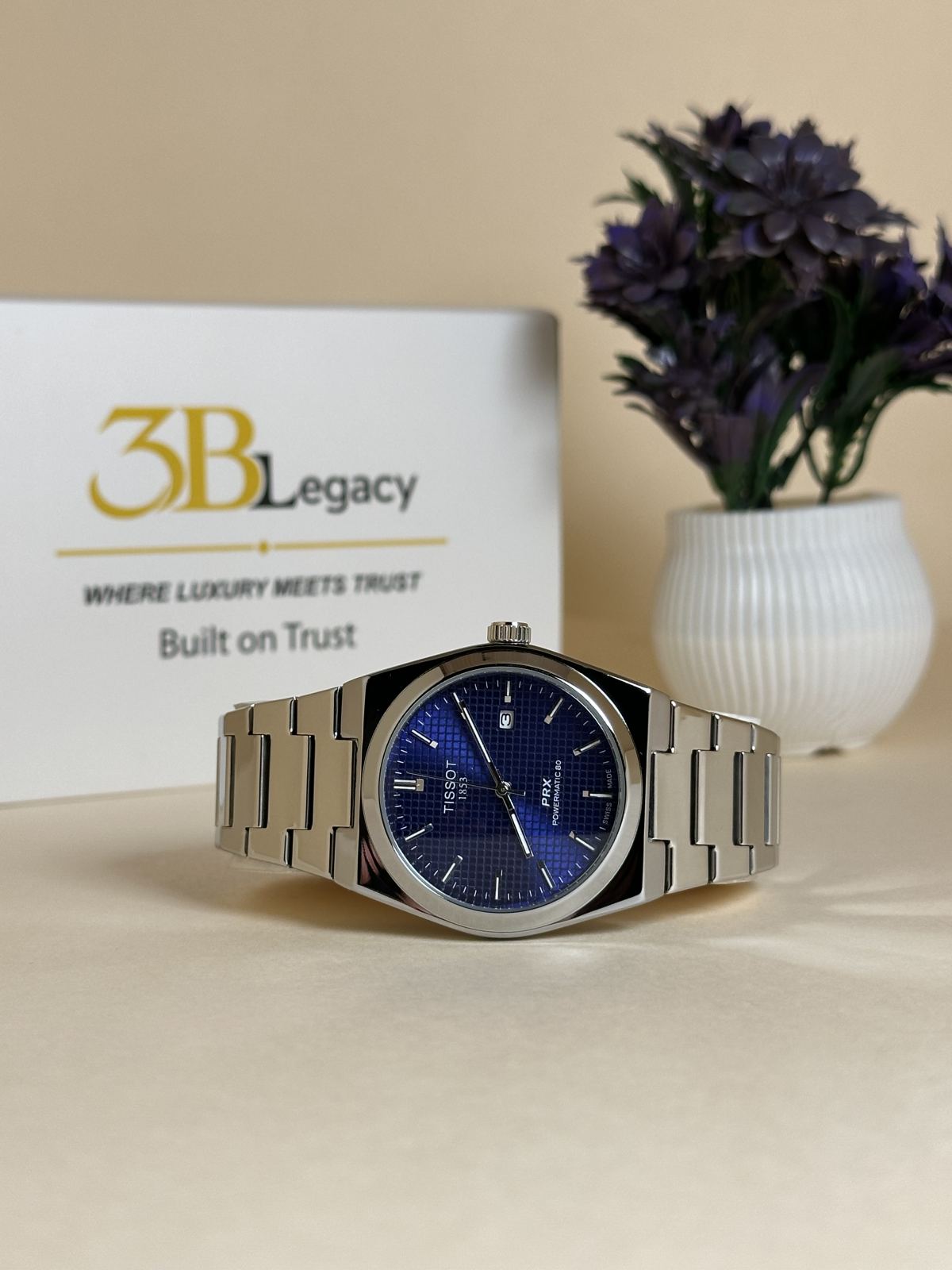 Tisssot PRX in Blue — 3bLegacy Watches, view 1