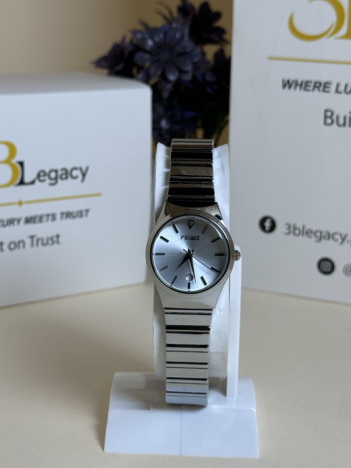 FEIWO Ladies Watch in Silver — 3bLegacy Watches, view 3