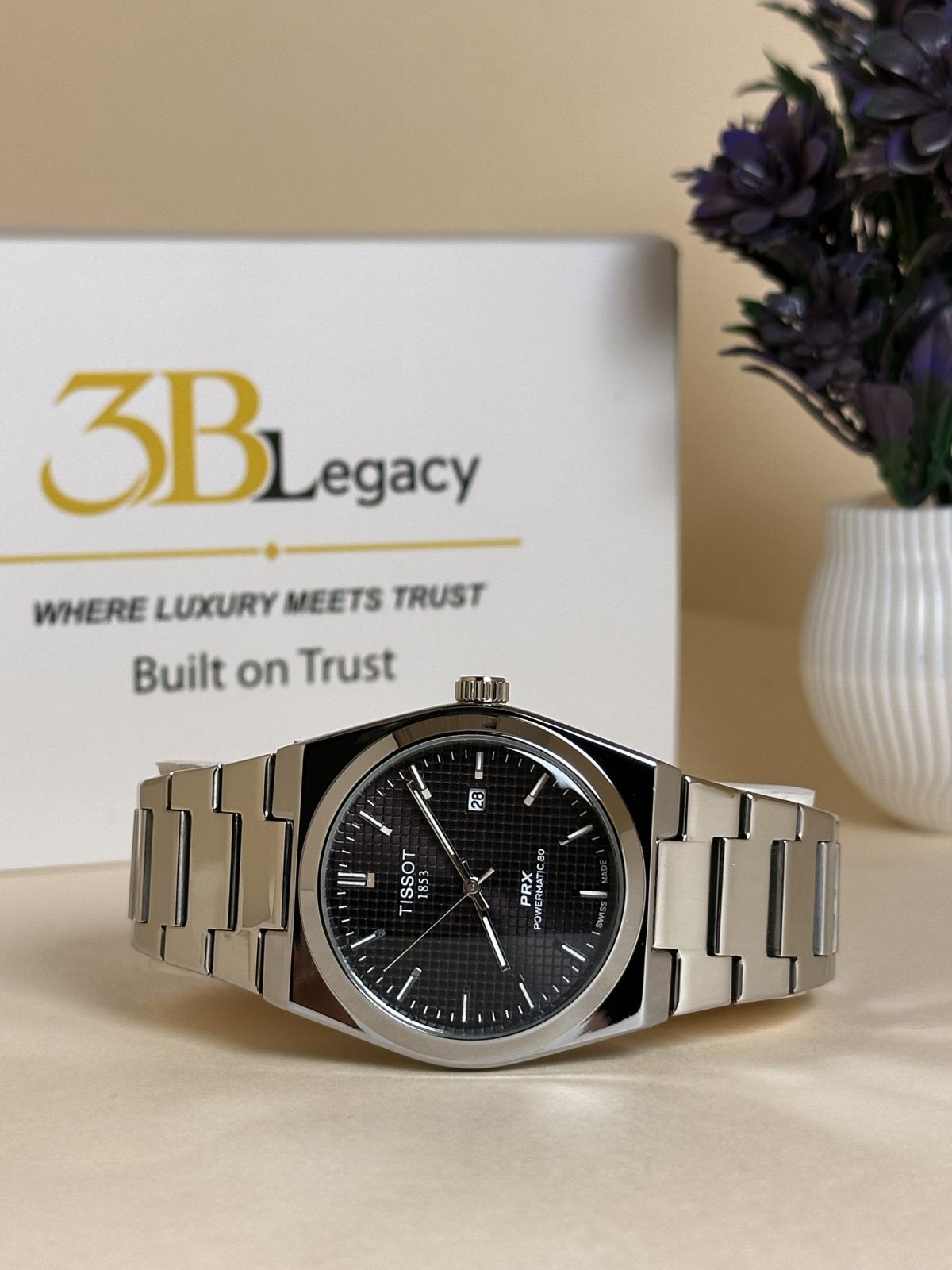 Tisssot PRX in Black — 3bLegacy Watches, view 2