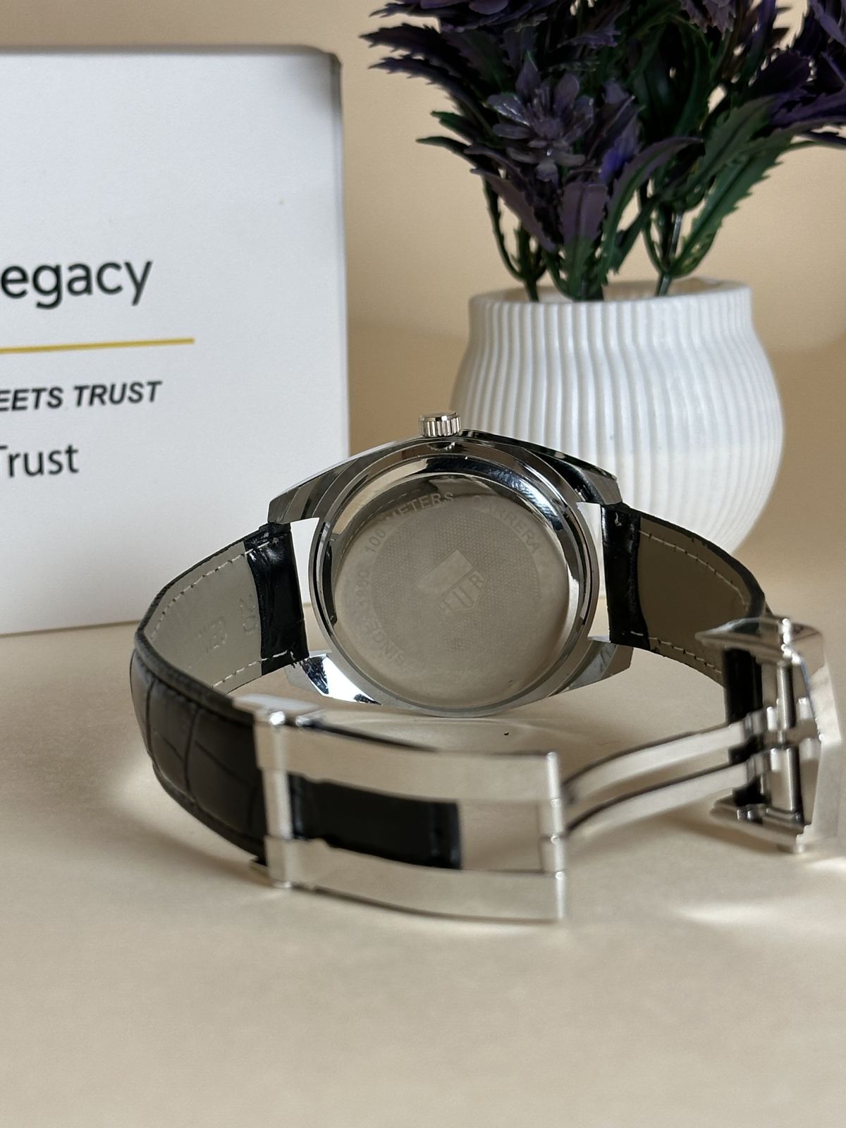 CALIBRES Classic Arabic Day Watch in Brown — 3bLegacy Watches, view 3