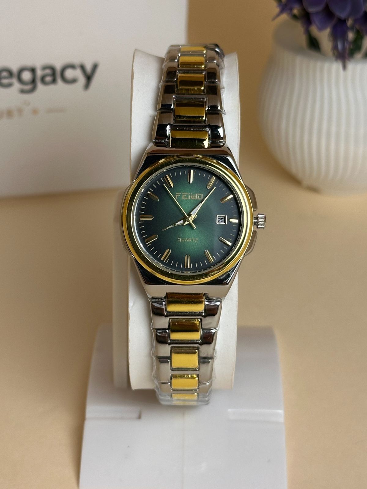 FEIWO Ladies Watch in Green Dial || Two-Tone — 3bLegacy Watches