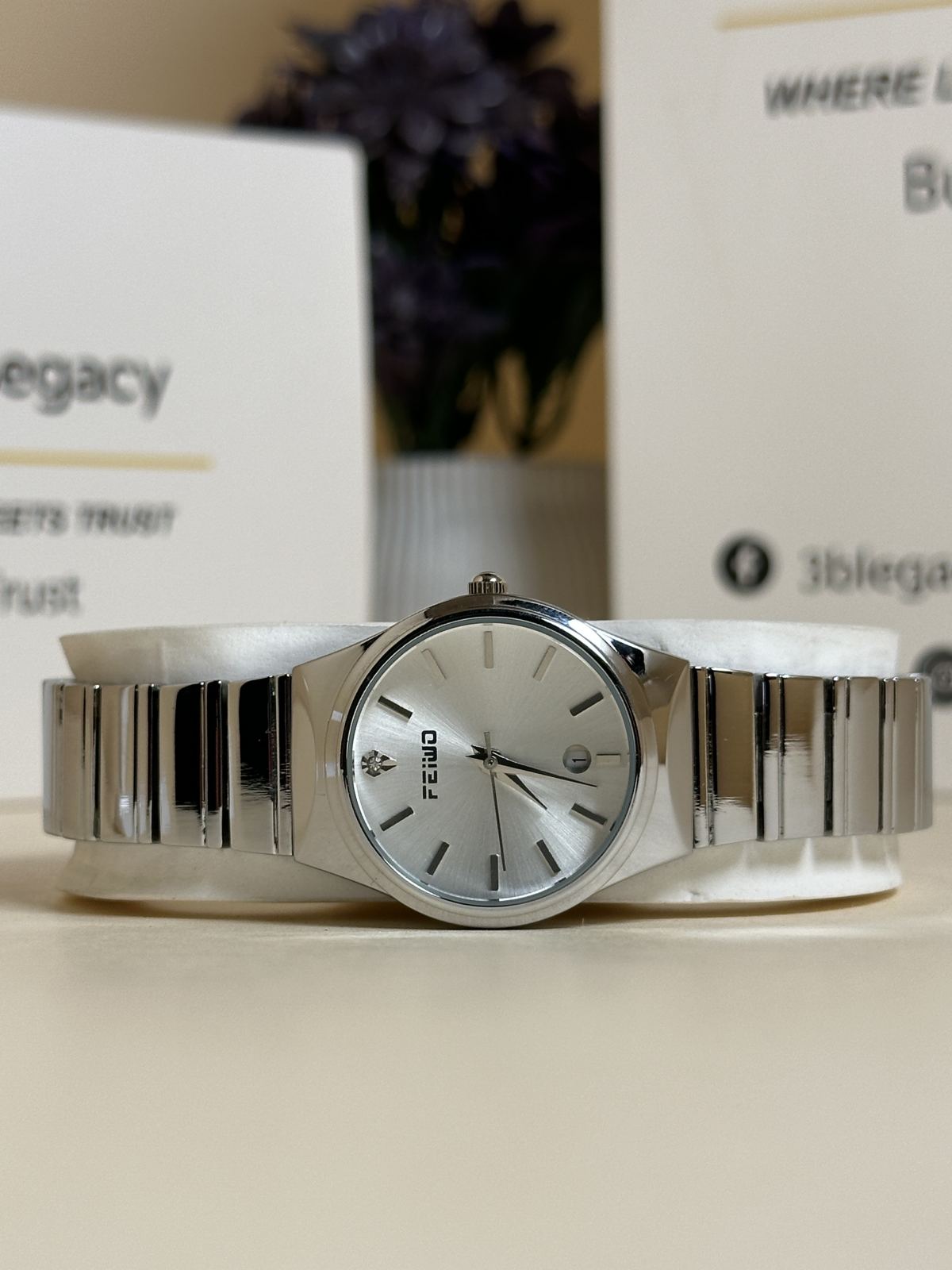 FEIWO Ladies Watch in Silver — 3bLegacy Watches, view 1