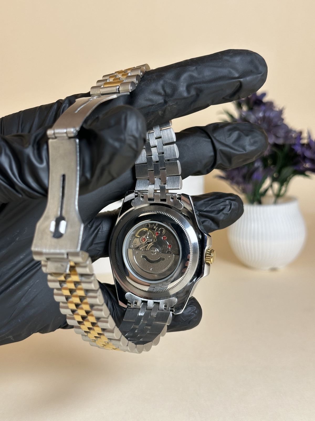 Two-Tone Rotating Bazel in Golden Dial || Two-Tone — 3bLegacy Watches, view 4