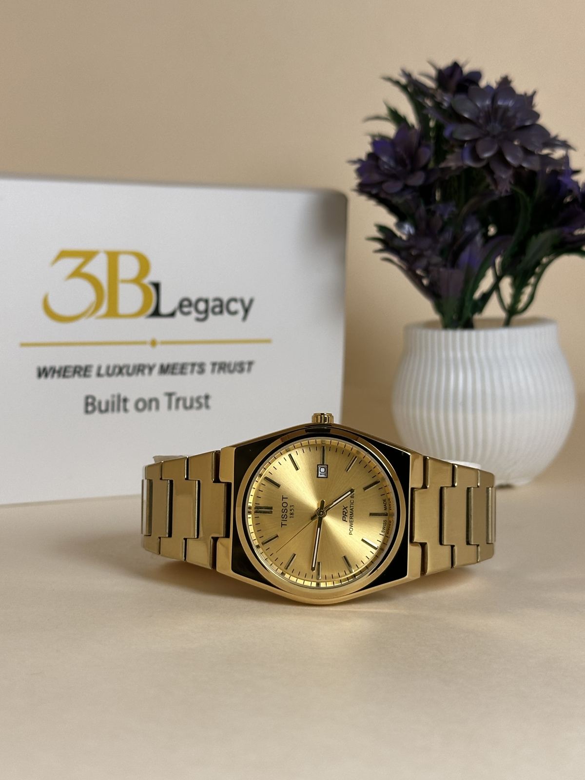Tisssot PRX in Golden — 3bLegacy Watches, view 2