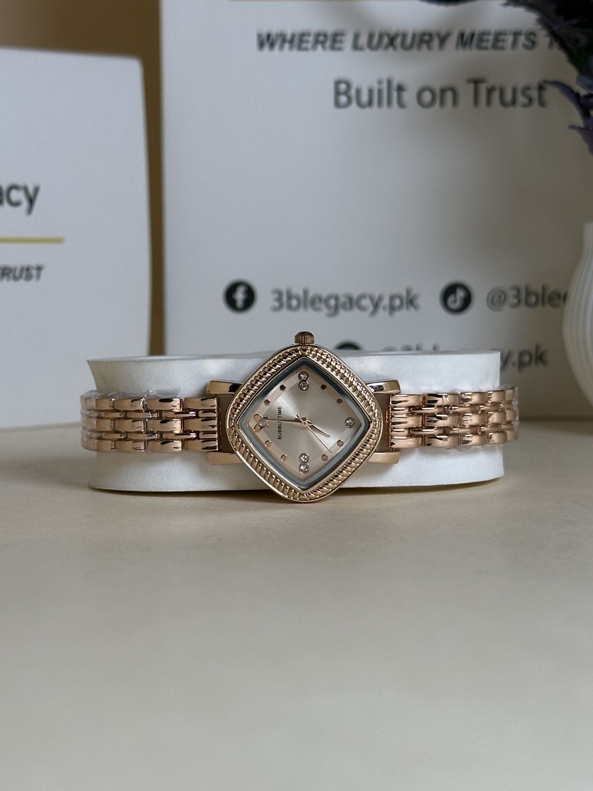 Bubble Time Ladies Watch in Rose Gold — 3bLegacy Watches, view 2