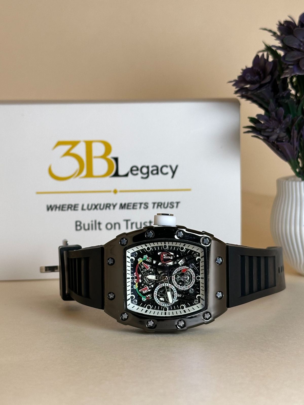 FM Skeleton in Black — 3bLegacy Watches, view 1
